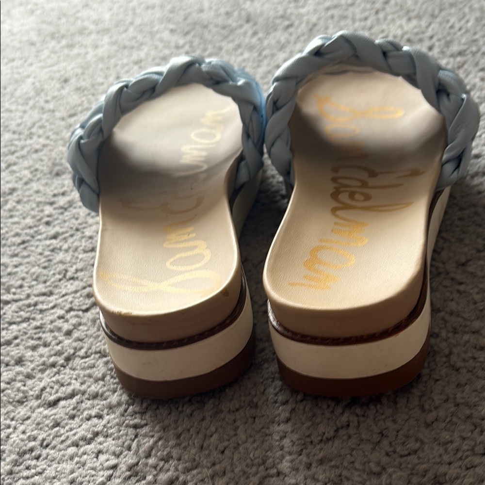 Sam Edelman Light Blue Braided Slide Sandals - Picture 4 of 6